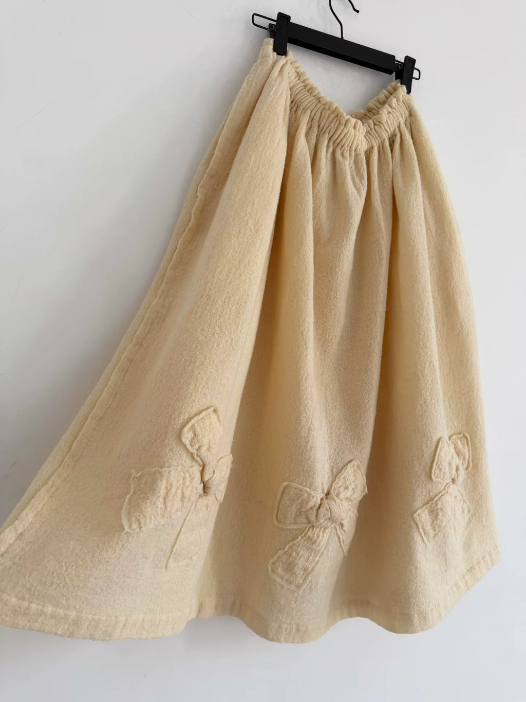 Comme Des Garcons Rei Kawakubo 2018 Red Label Tricot line bow skirt