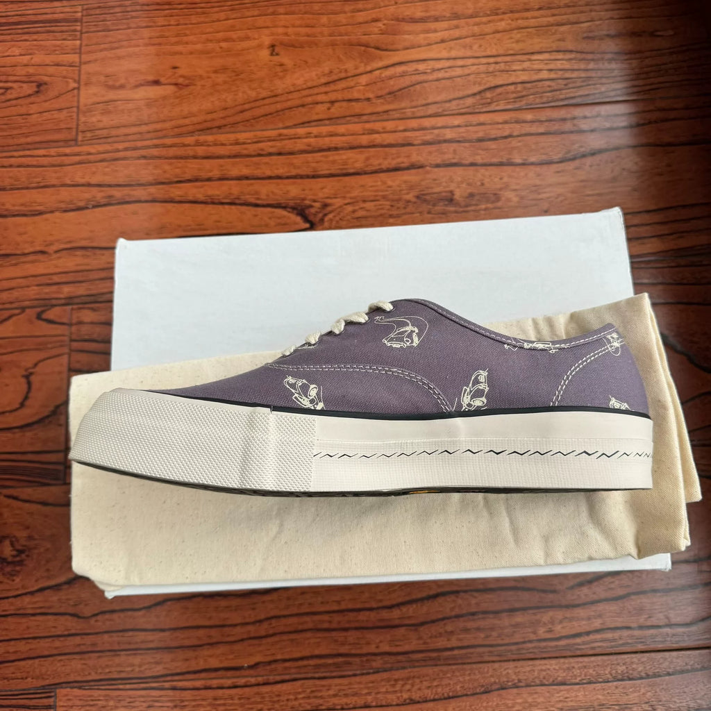 Visvim 22aw LOGAN DECK LO ROADSTER Canvas Purple Shoes