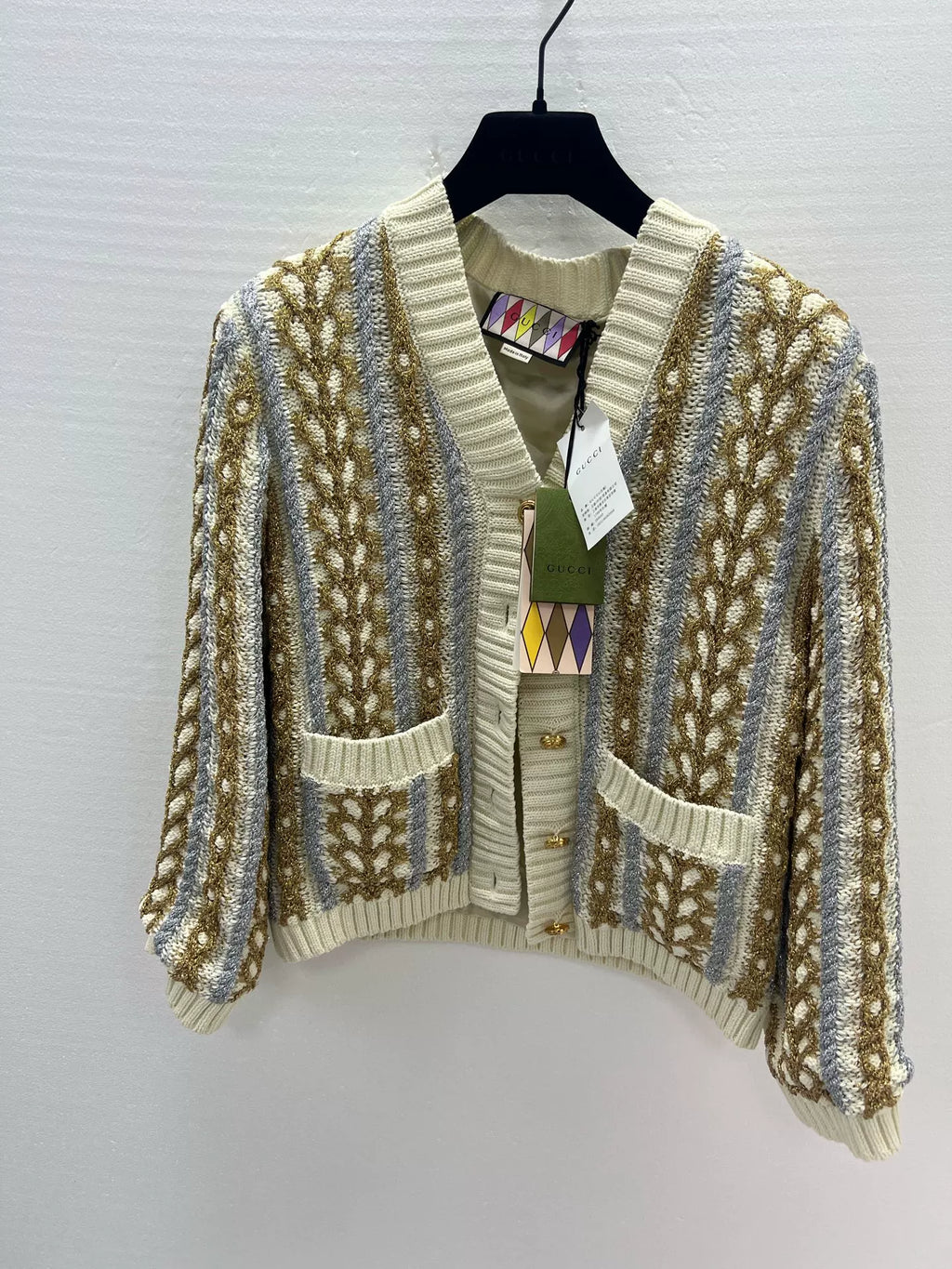 Gucci Gold Thread Knit Jacket
