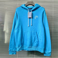 Louis Vuitton Hooded Embroidered Logo Blue Hoodie