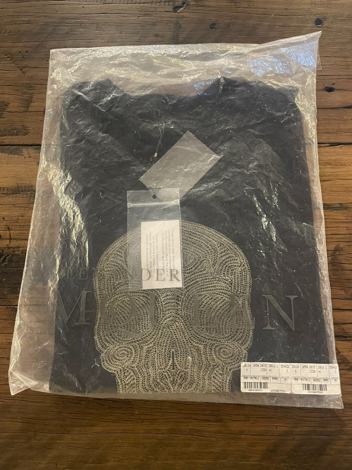 Alexander McQueen SS16 Embroidered Skull Short Sleeve Cotton T-Shirt