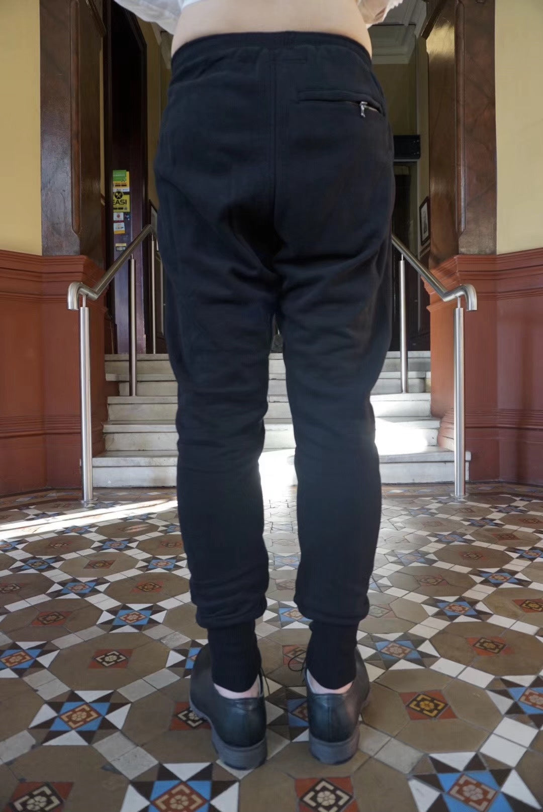 Julius FW19 Black Pleated DIVIDED Cotton Trousers