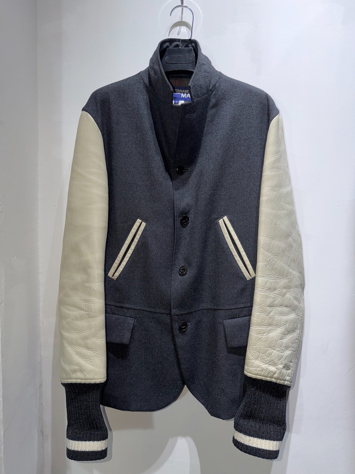 Junya Watanabe 08AW gun collar suit baseball jacket pilot leather jacket