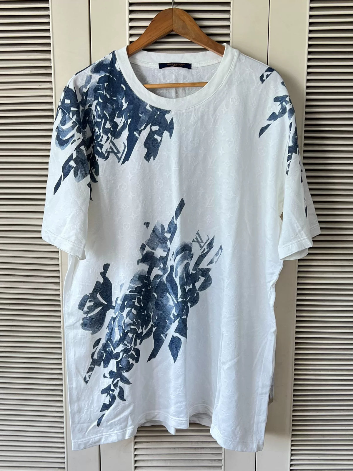 Louis Vuitton Ink-Wash Floral Short-Sleeve T-Shirt