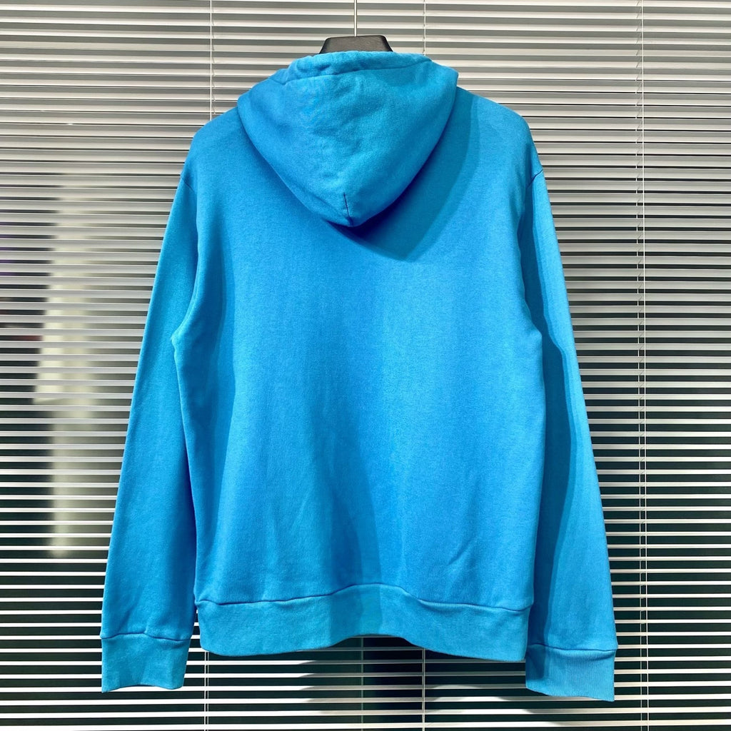 Louis Vuitton Hooded Embroidered Logo Blue Hoodie