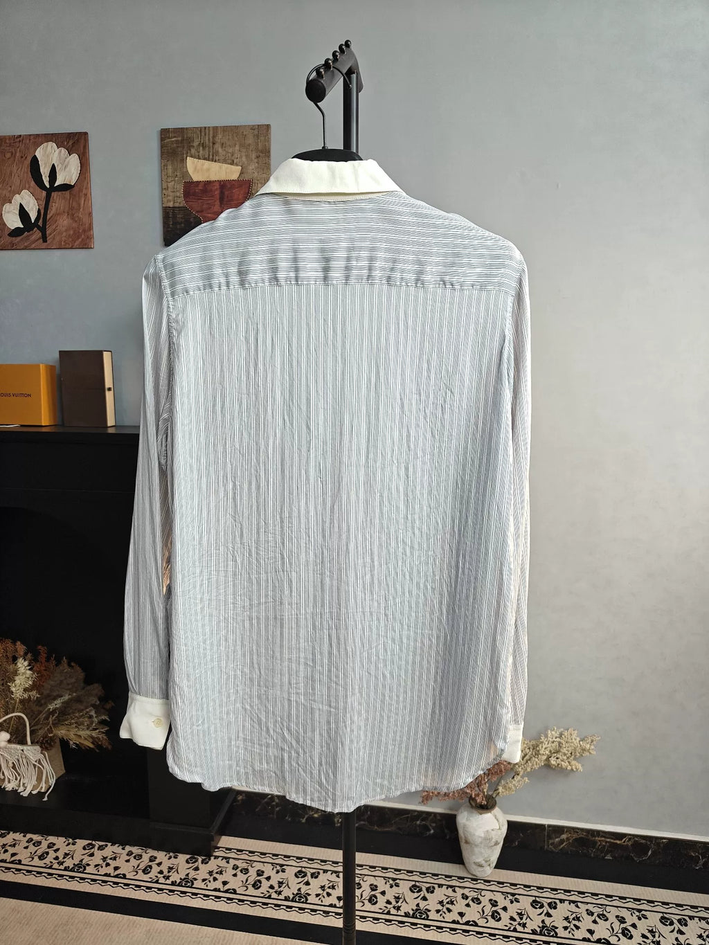 Celine Paris Stripe Silk Shirt