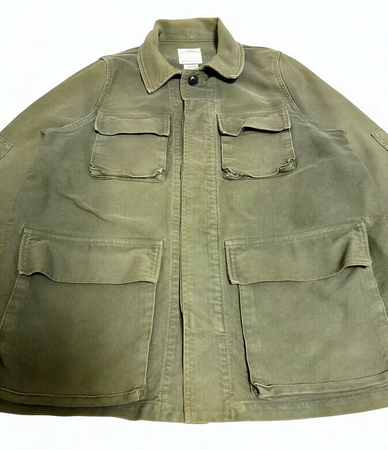 Visvim 20SS Kilgore Spot Cotton G.Cords Washed Distressed Olive Jacket