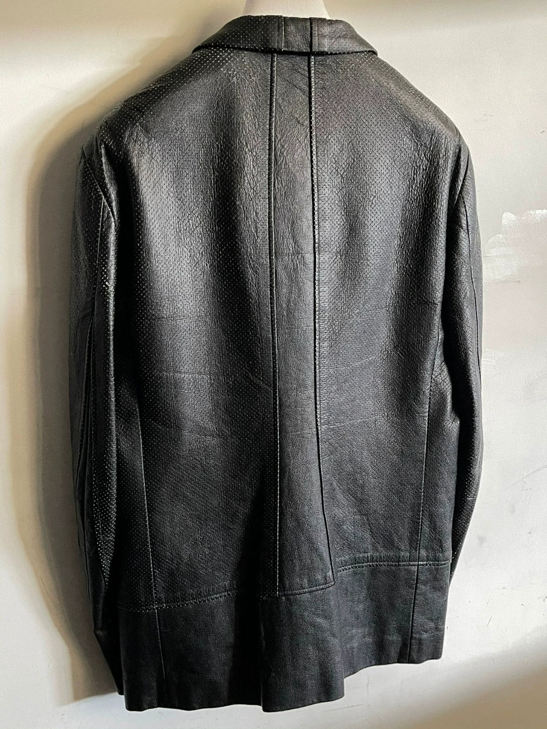 Comme des Garçons Homme Plus AD2000 Perforated Faux-Leather Patchwork Jacket