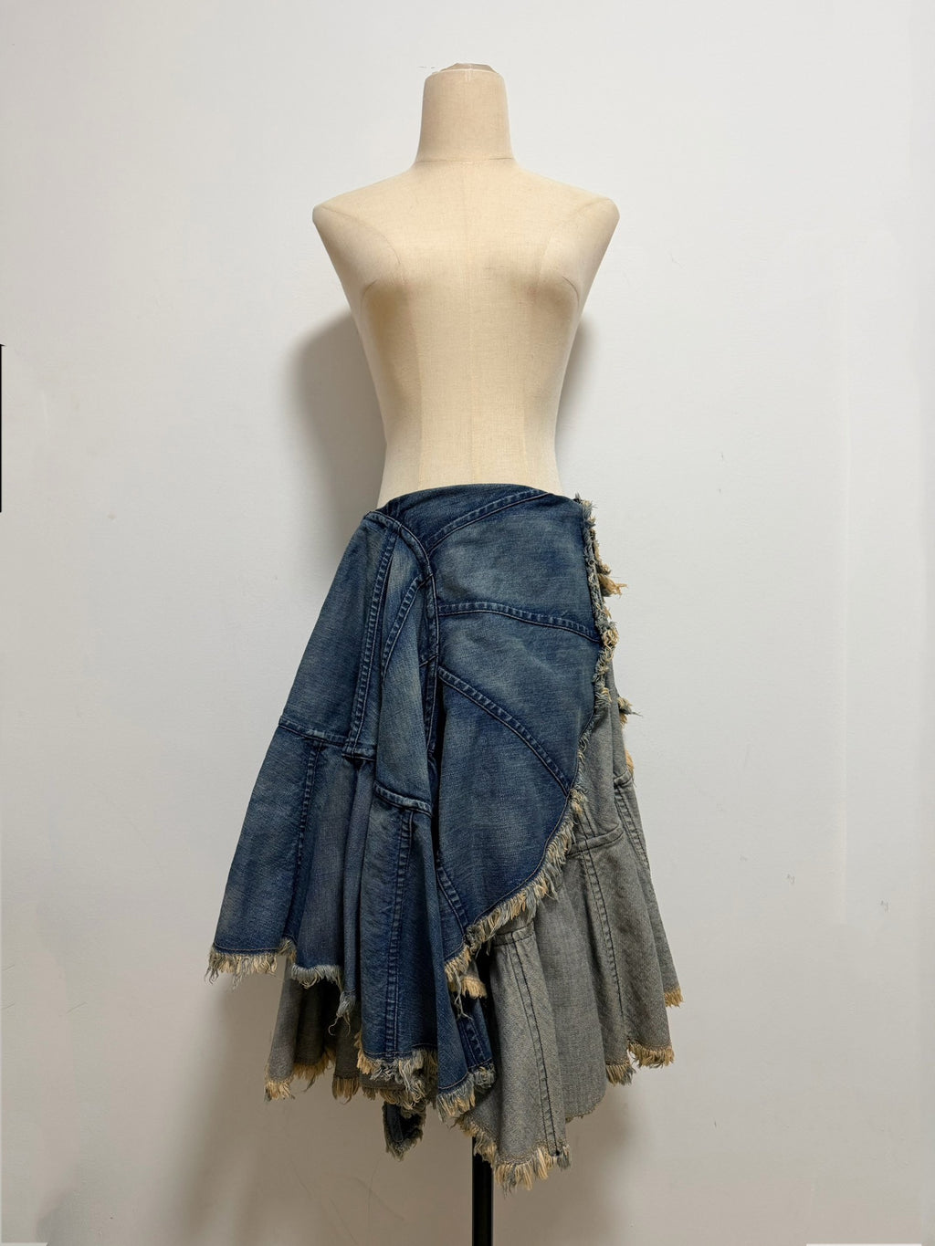 Junya Watanabe Denim Midi 2005 Skirt