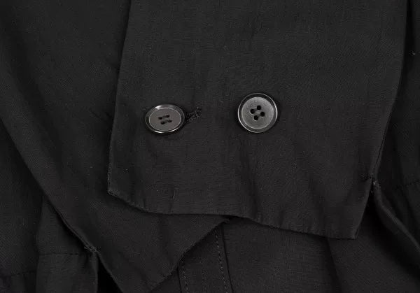 Yohji Yamamoto Black Peak-Lapel Jacket