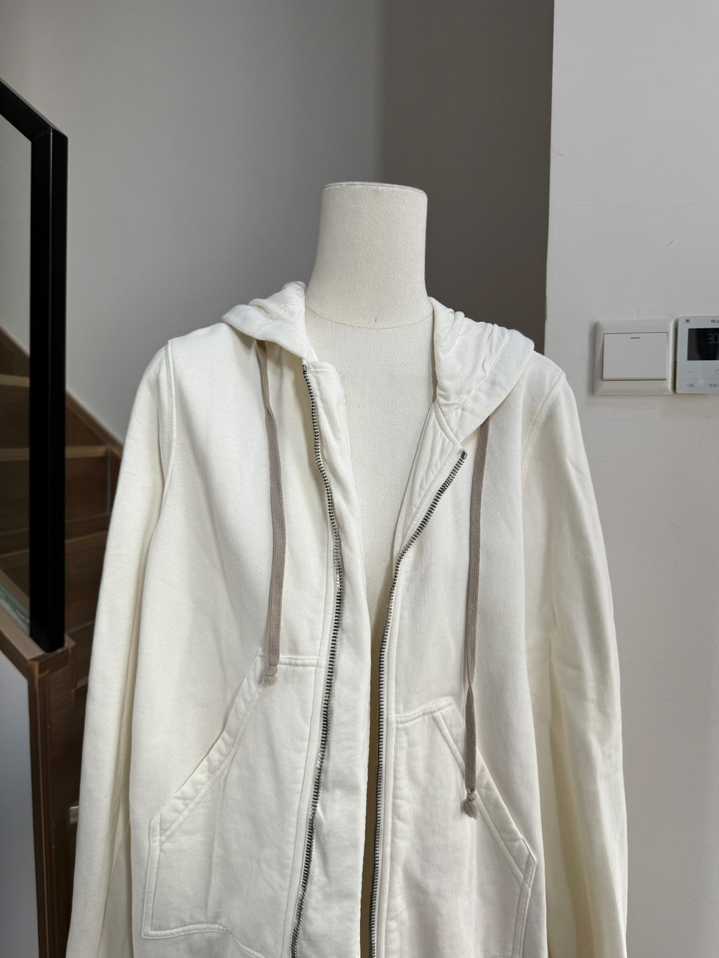 Rick Owens Off-White Hooded Jacket