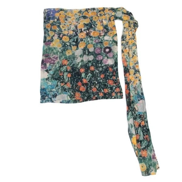 Yohji Yamamoto Floral Silk Wrap Dress