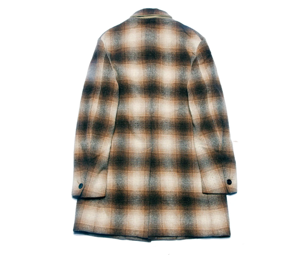 Number (n)ine 2014 20fw14 Plaid Lapel Wool Coat
