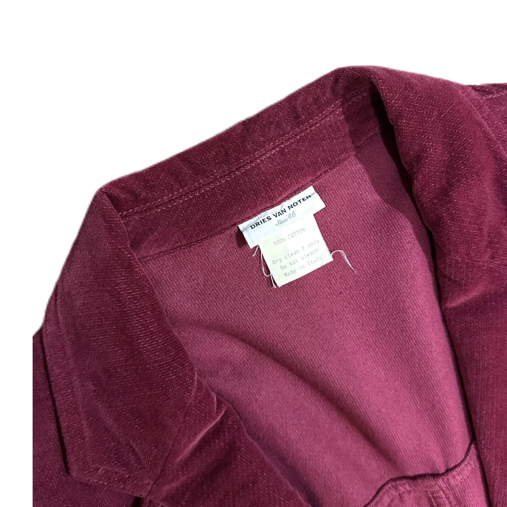 Dries van Noten 96SS Dvn Red Velvet Jacket