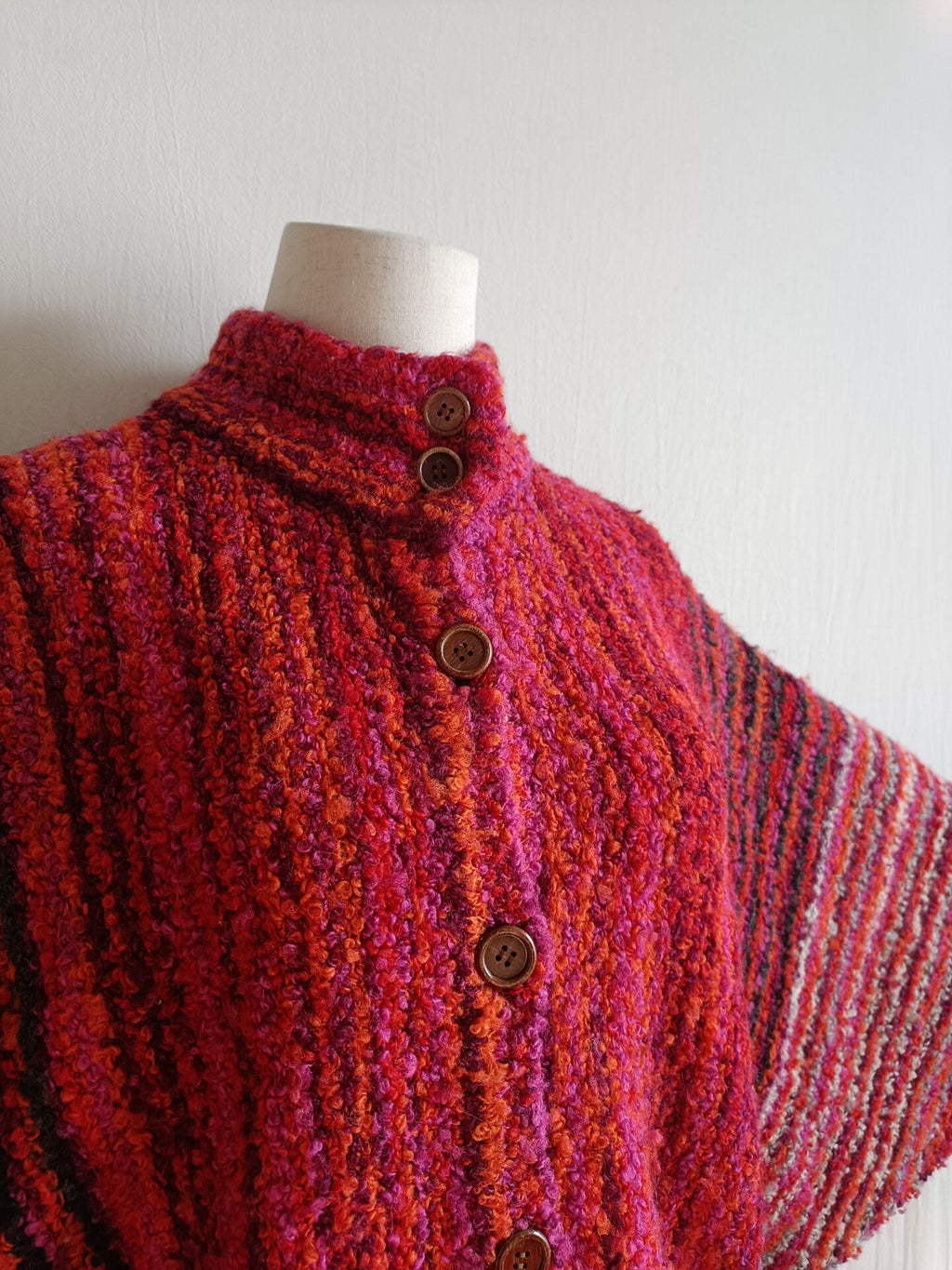 Issey Miyake 1970s Striped Knit Wool Wool Top