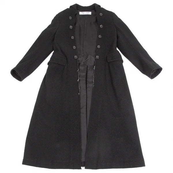 Comme Des Garçons Black Deconstructed Wool Coat