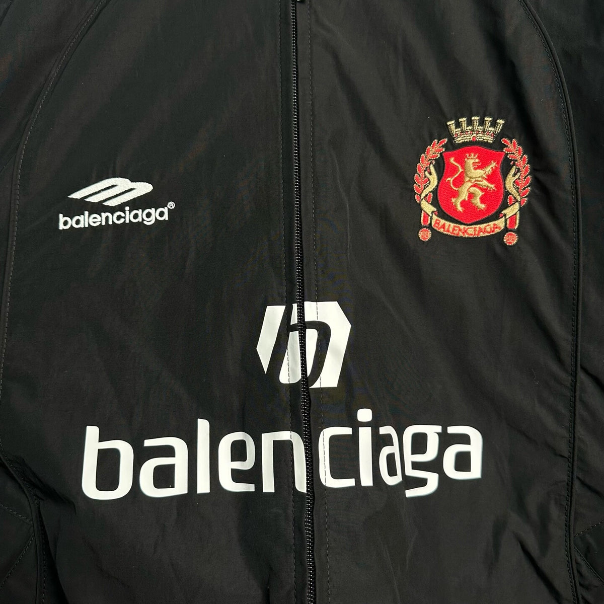 Balenciaga Manchester United black trench coat