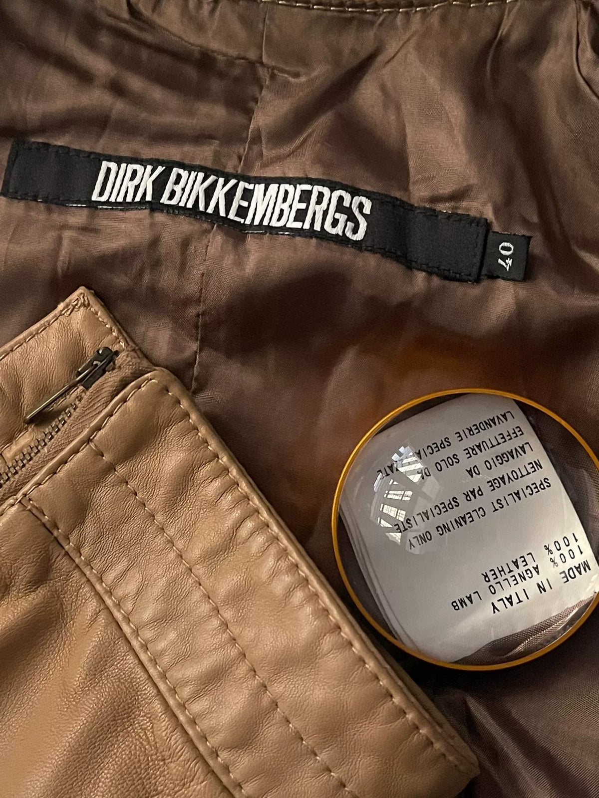 Dirk Bikkembergs FW01 Belted Leather Jacket