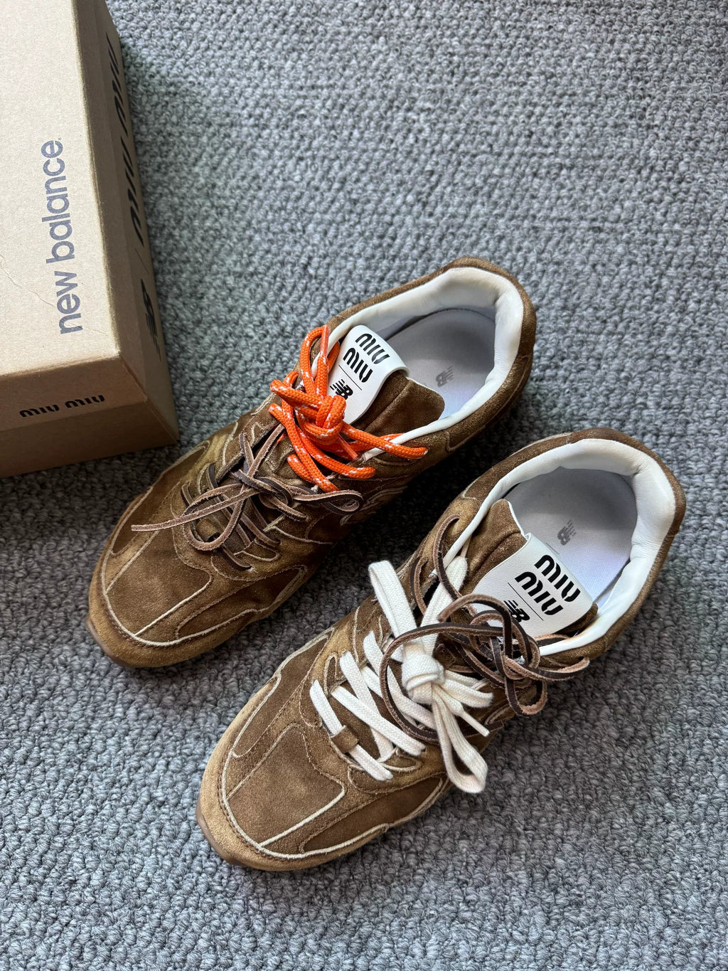 MiuMiu x × New Balance 530 Suede German Army Trainers