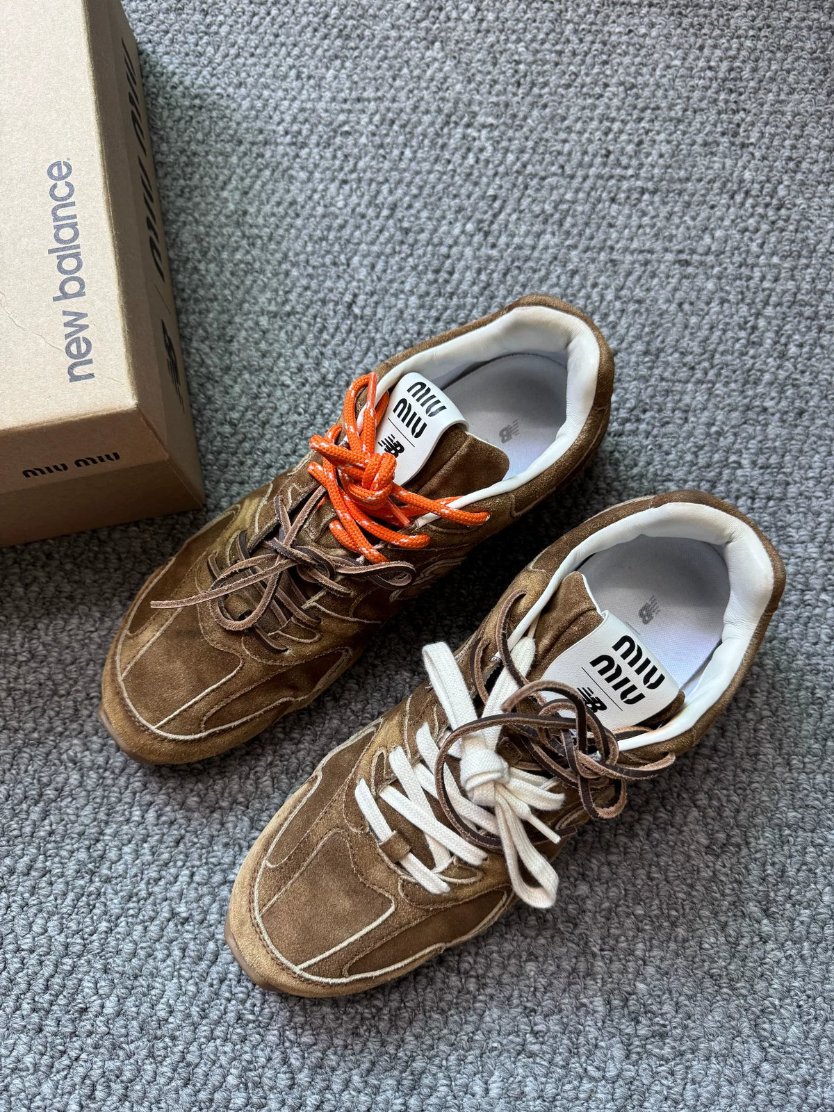 MiuMiu x × New Balance 530 Suede German Army Trainers