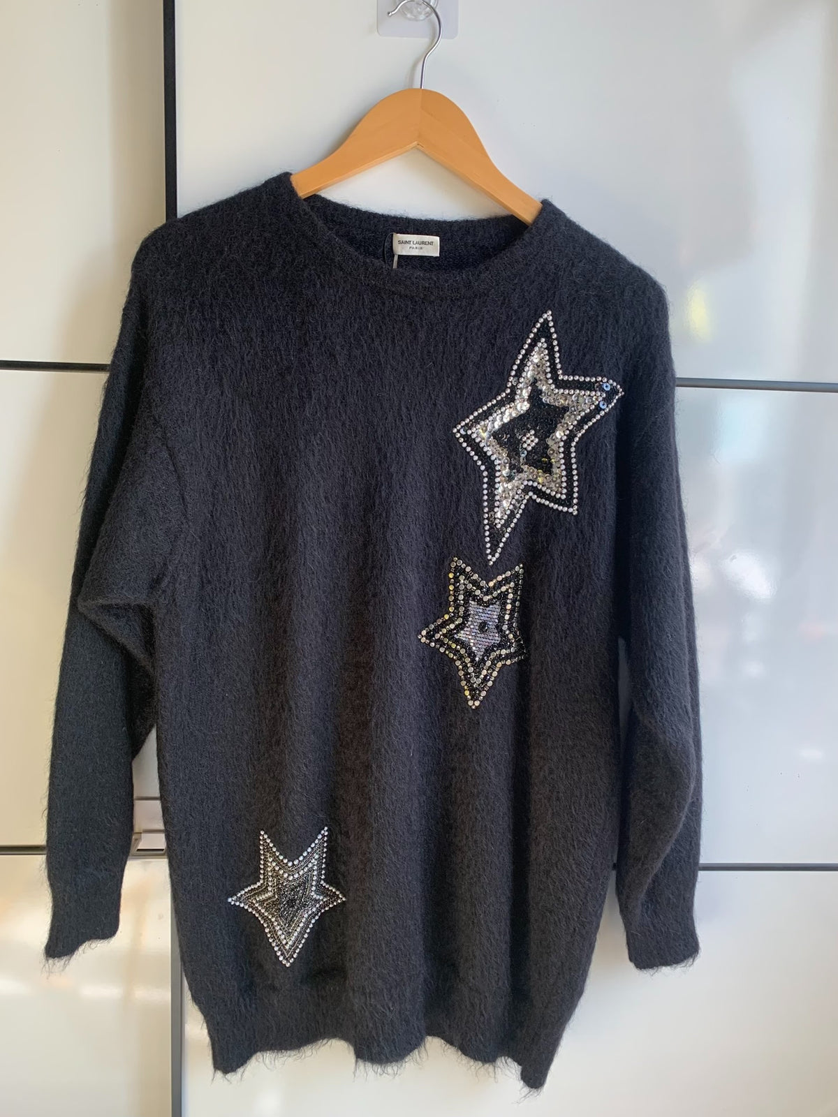 Saint Laurent Batwing Sleeve Mohair Sweater