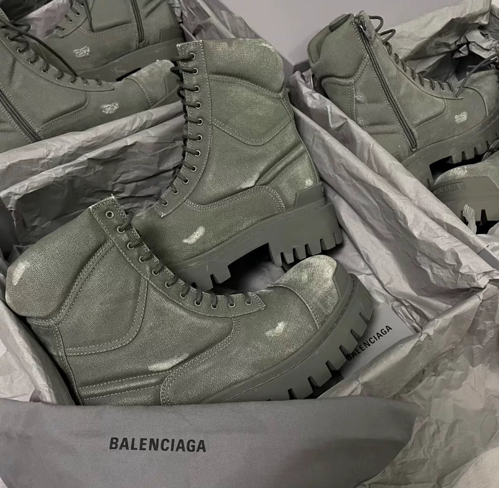 Balenciaga Paris Military Boots Strike