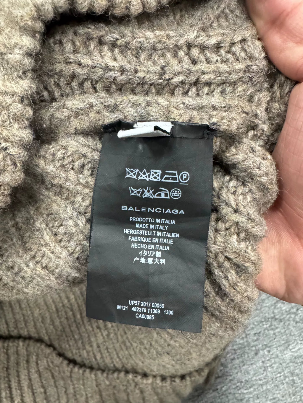 Balenciaga Grey-Brown Cardigan