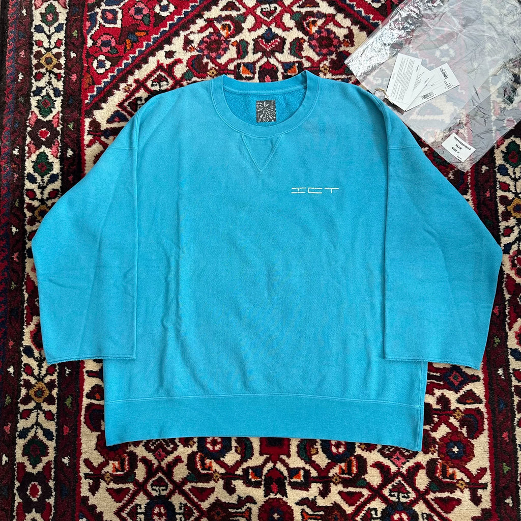visvim 2024 Autumn/Winter ICT JUMBO SB SWEAT 3/4 Sleeve Sweatshirt Blue