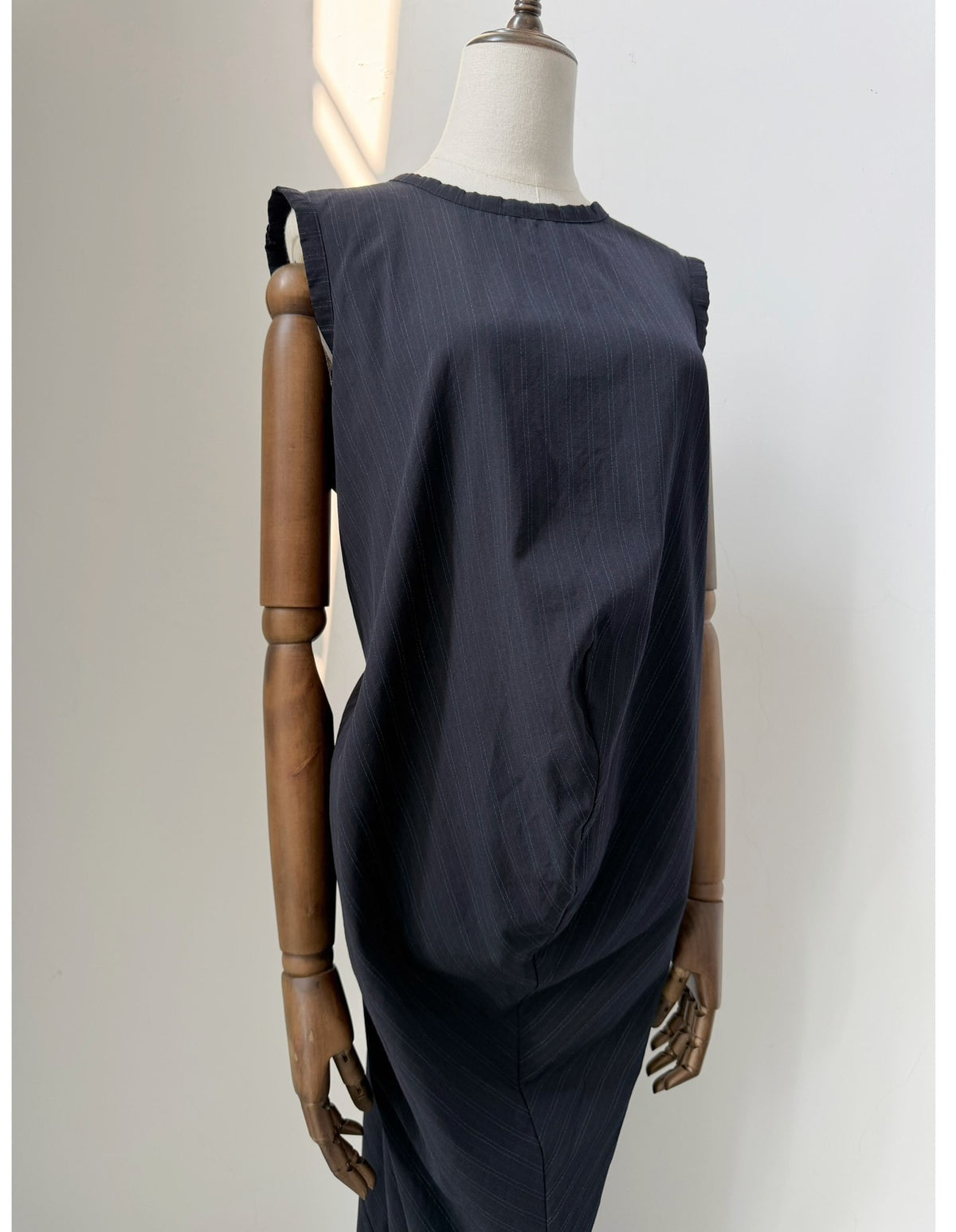 Comme Des Garcons Navy Wool Dress