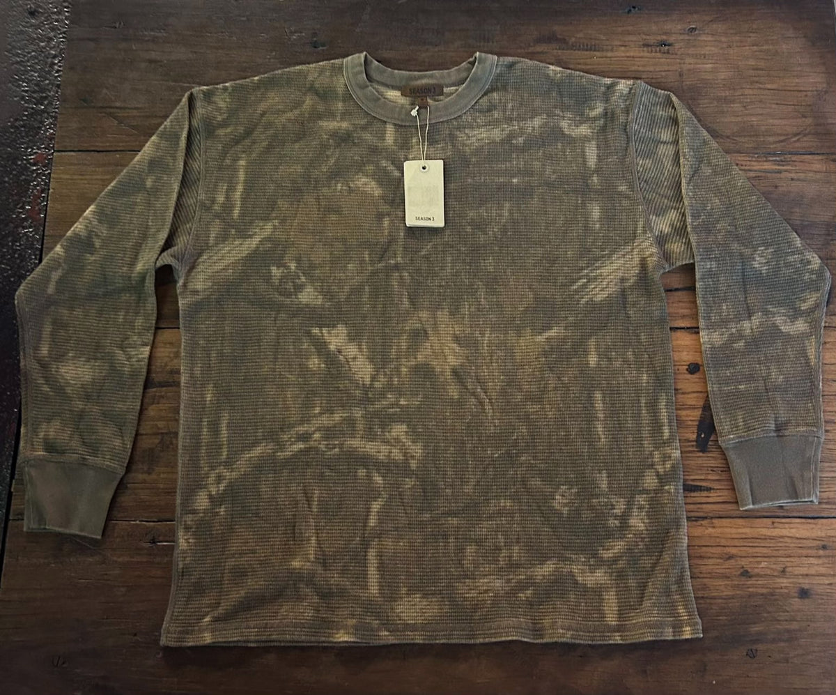 Yeezy Season 3 Deadwood Camo Thermal Long Sleeve Cotton Top