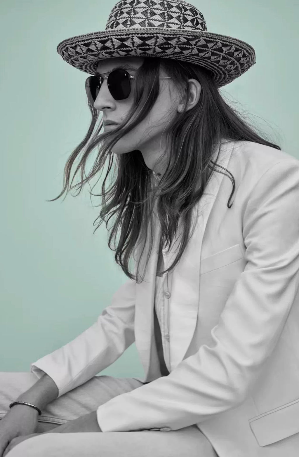 Saint Laurent 21SS Runway Off-White Silk Wool Suit