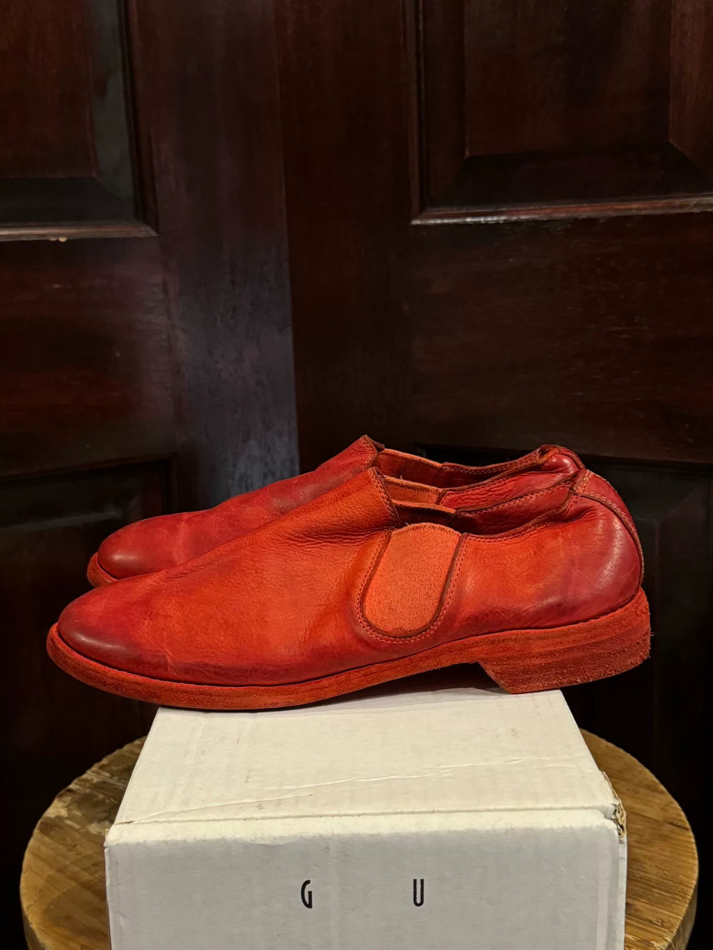 Guidi SS16 CV24T Red Leather Shoes