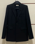 Saint Laurent 15FW Runway Black Contrast Stitching Peak Lapel Suit