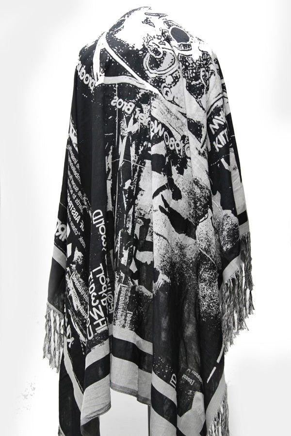 Julius_7 SS11 Killing Joke jacquard scarf large shawl