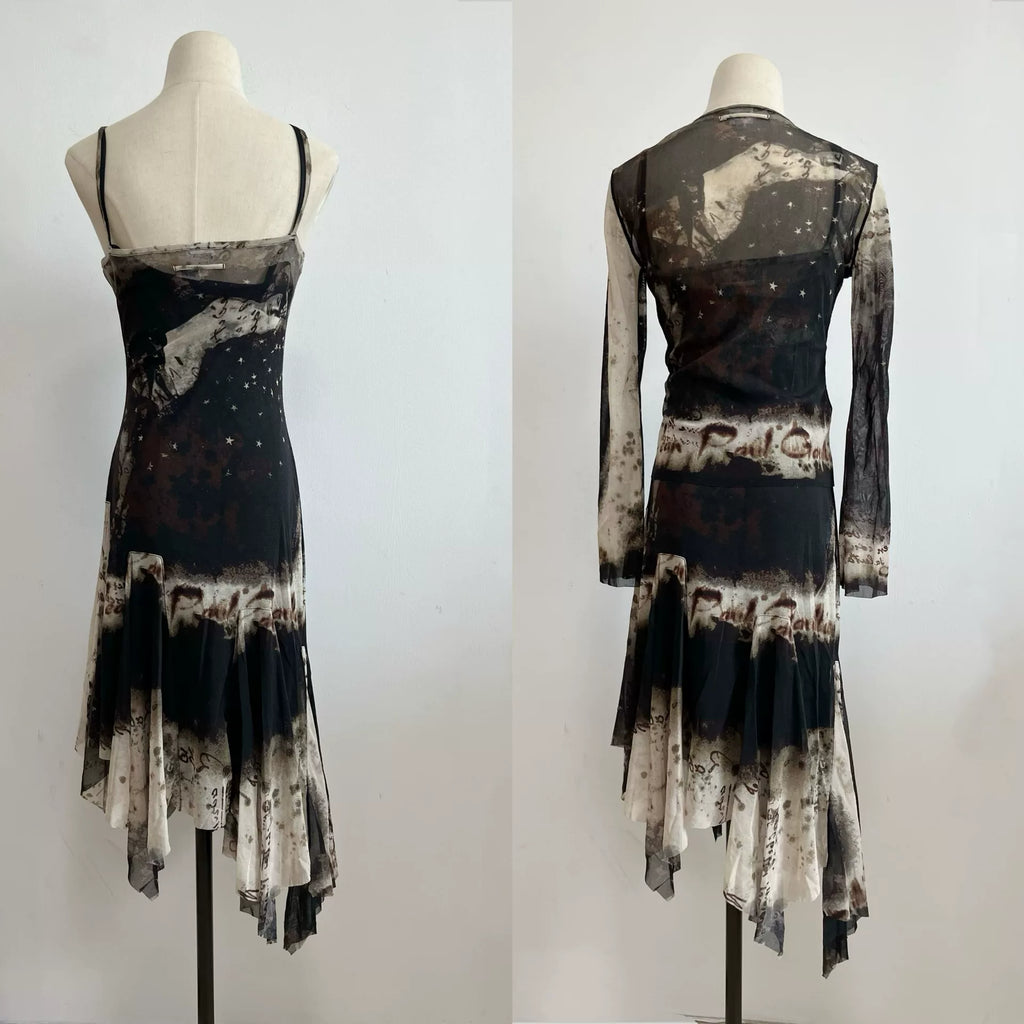 Jean Paul Gaultier Starry Sky Portrait Set Dress Top