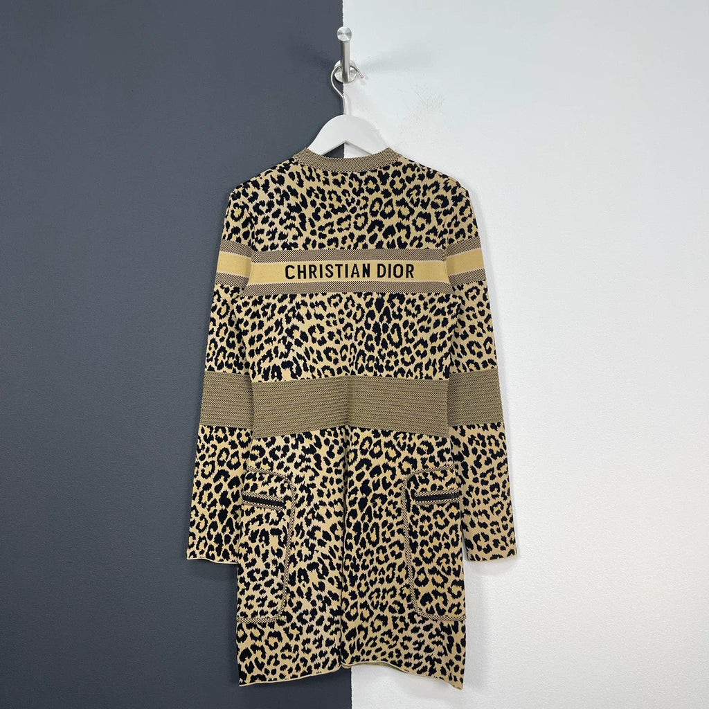 Dior Leopard Print Zipper Dress