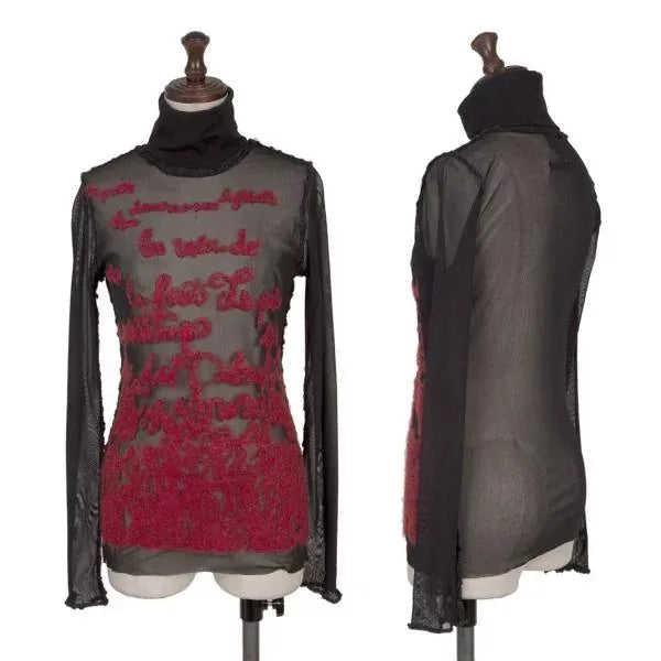 Jean Paul Gaultier Vintage Black Patterned Mesh Top
