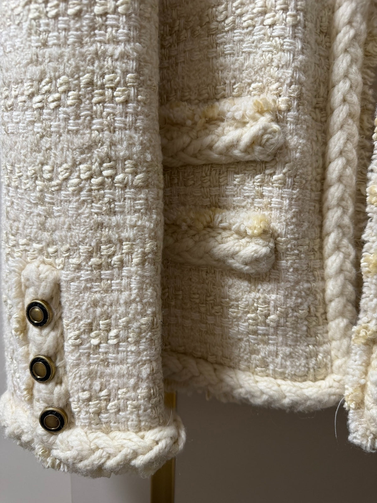 Saint Laurent SS22 Off-White Tweed Jacket