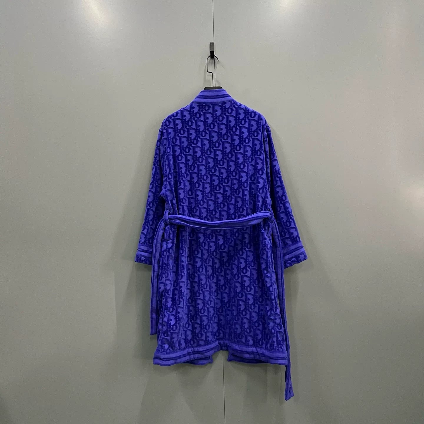 Dior purple letter print bathrobe
