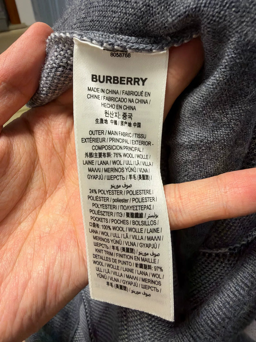 Burberry Grey Plaid Wool Shorts