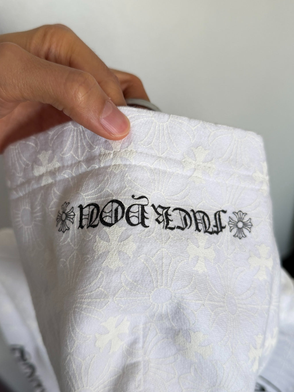 Chrome Hearts White Cross Sanskrit Print Hoodie