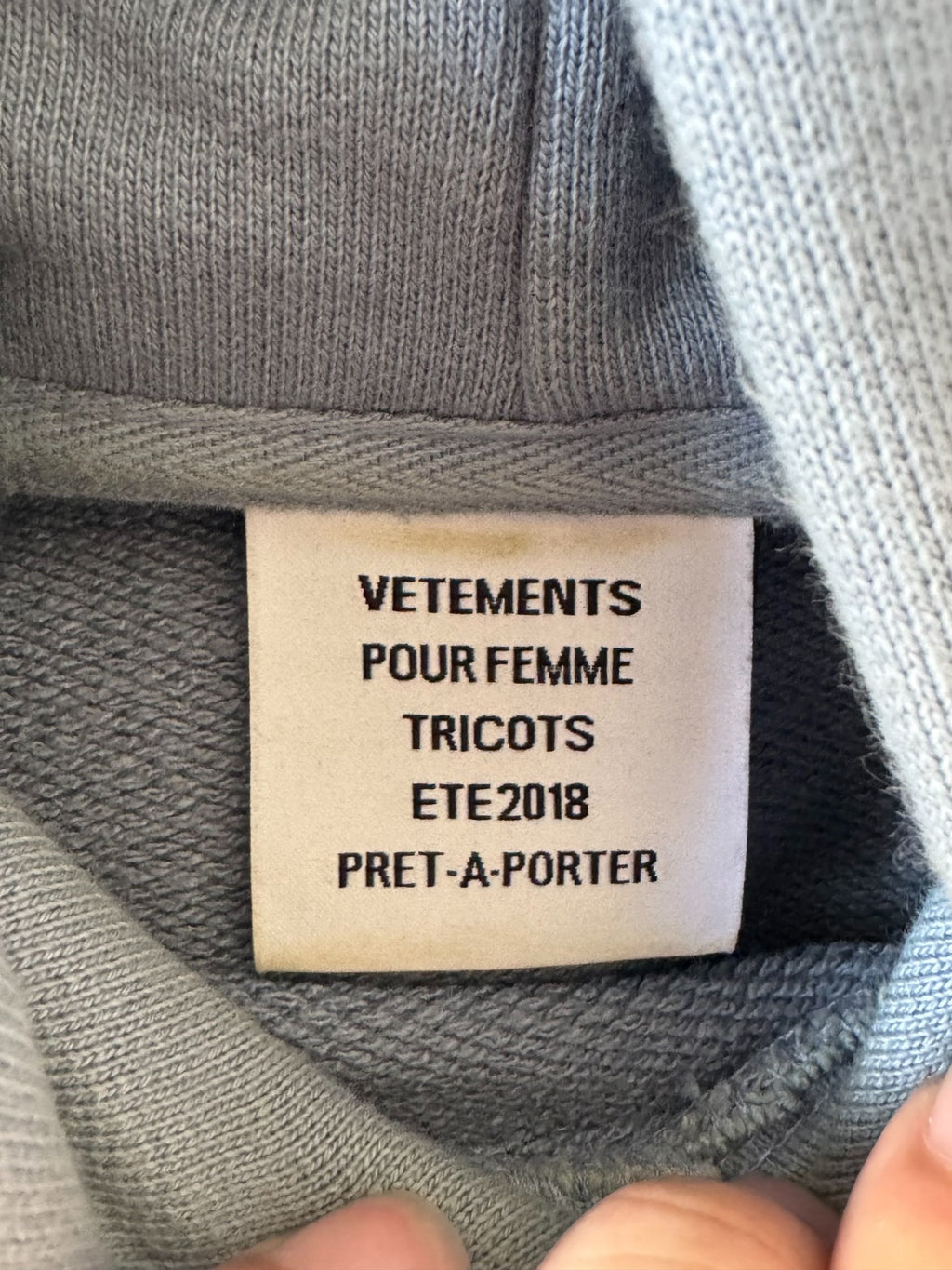 Vetements Blue Unicorn Hoodie