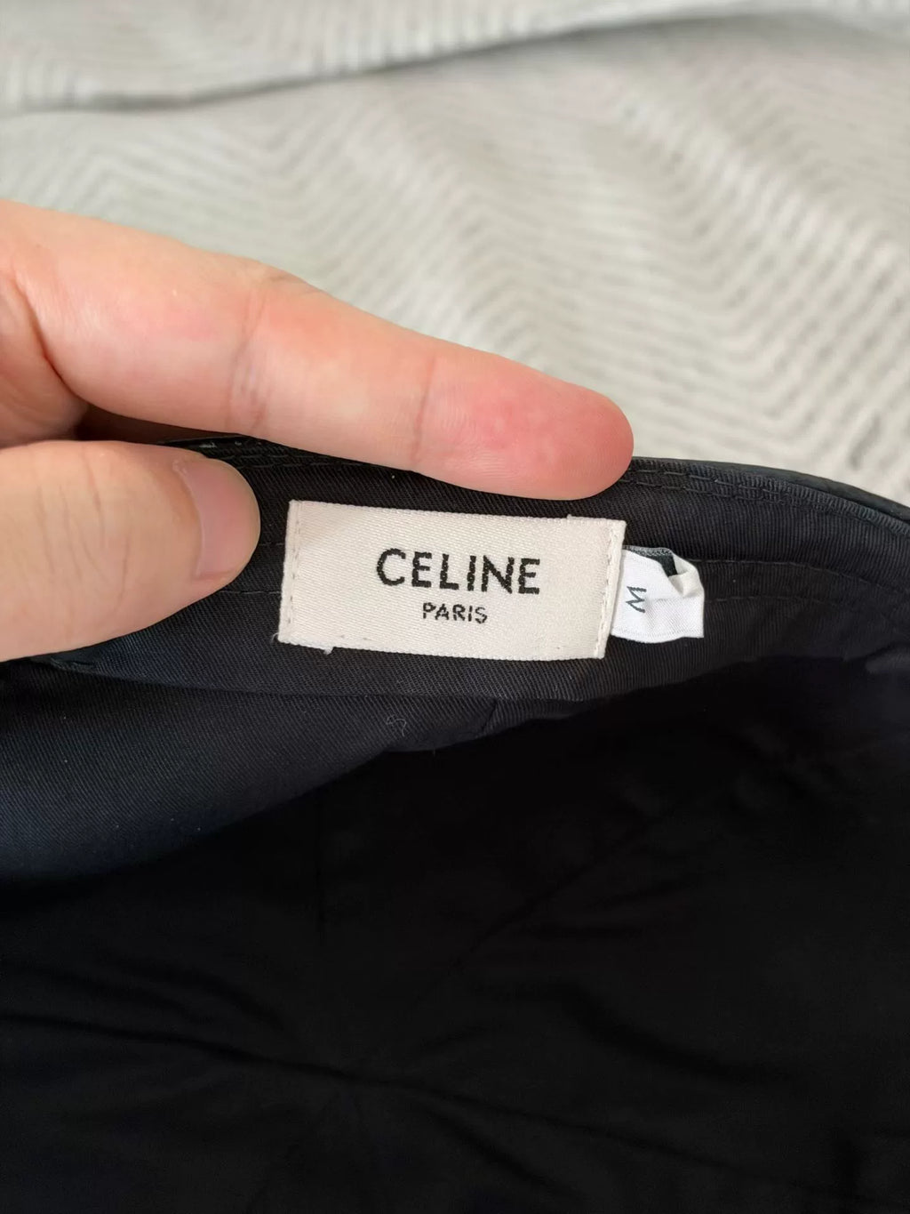Celine Leather Arc de Triomphe Baseball Cap