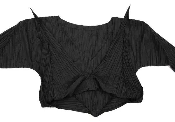 Issey Miyake Vintage Black Pleated Top