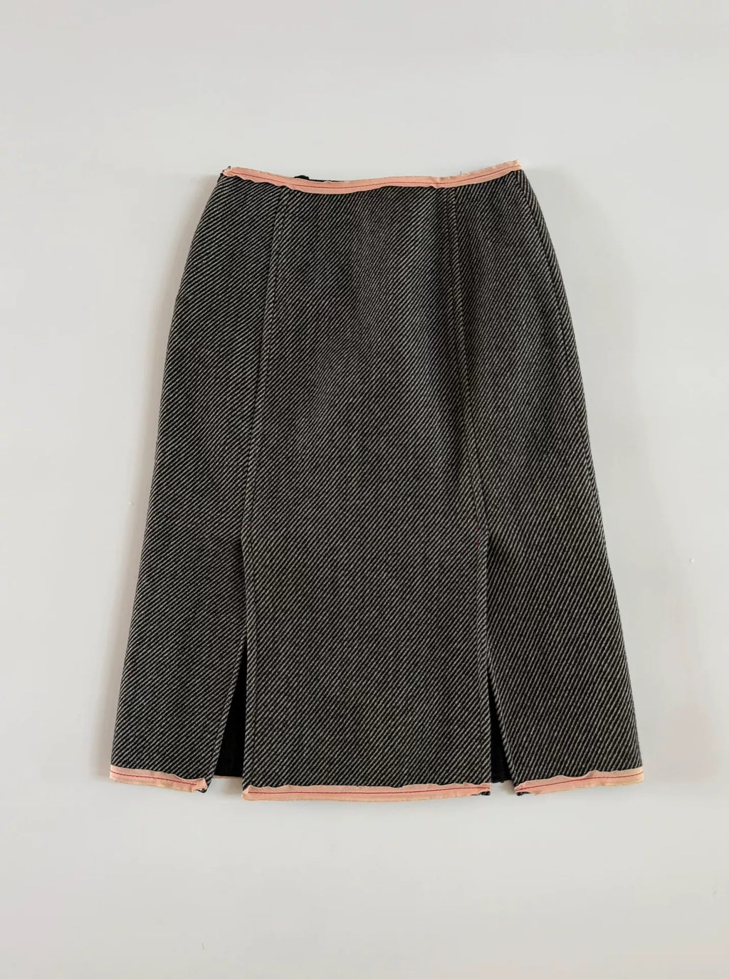 MiuMiu SS00 Tonal-Twist Wool Skirt