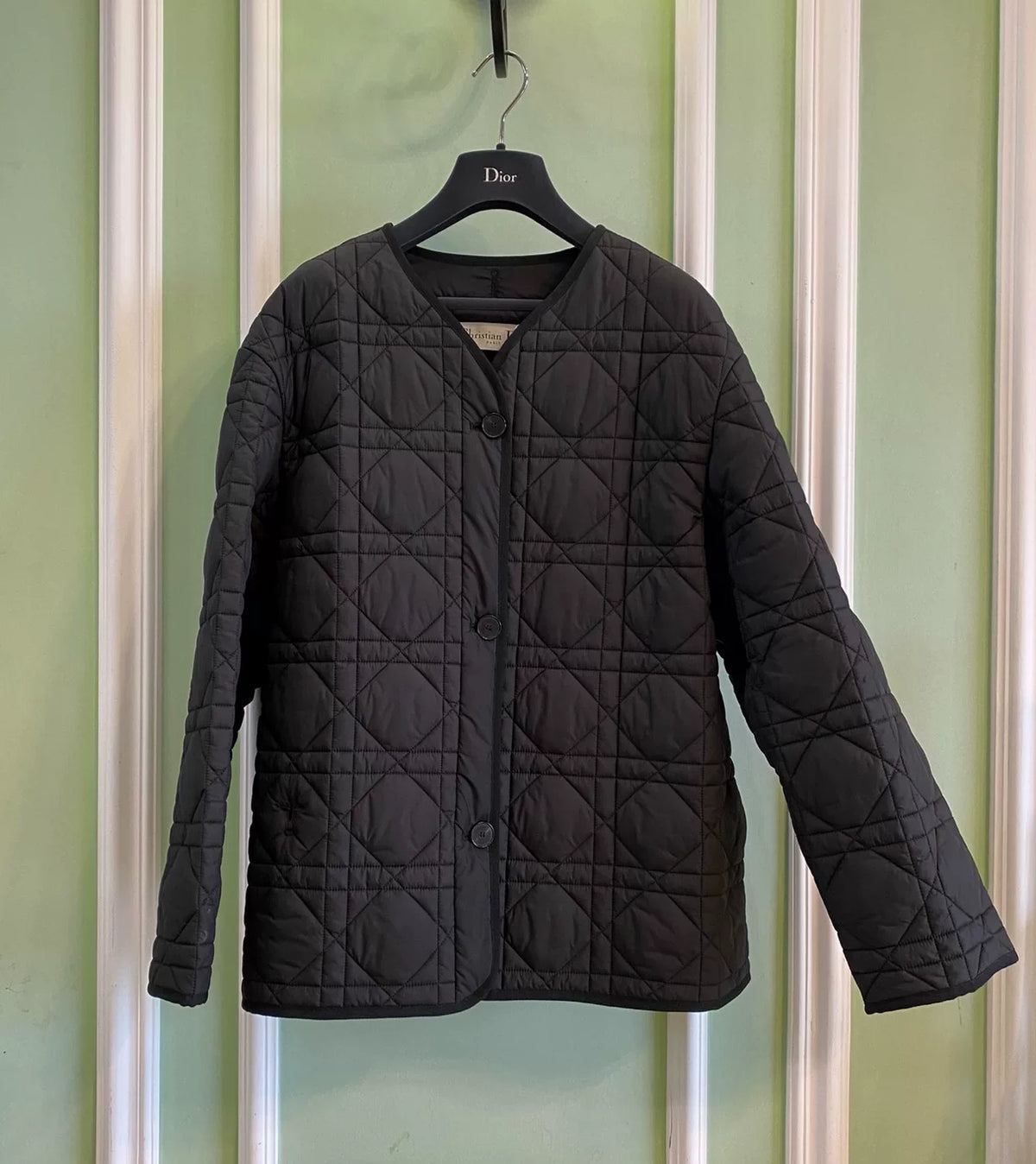 Dior Black Waffle Honeybee Cotton Jacket