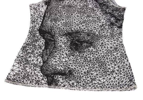 Jean Paul Gaultier Vintage Black Portrait Illusion Top