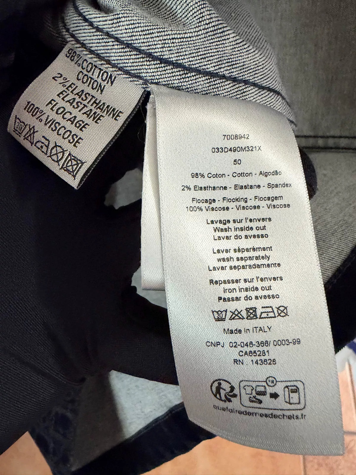 Dior Black Oblique Flocked Shirt