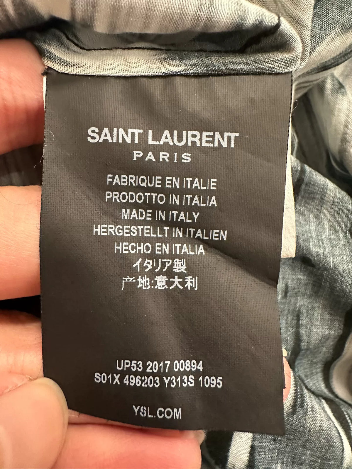 Saint Laurent SS18 Gypsy Abstract Heart Shirt by Anthony Vaccarello