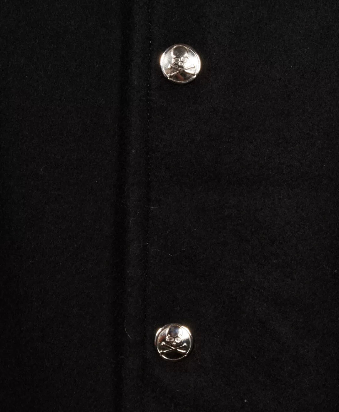 Mastermind Japan Theater8 Rolling Stones Wool Varsity Black Jacket